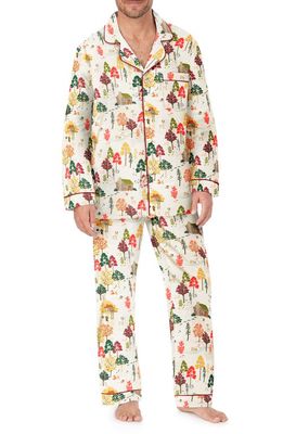 BedHead Pajamas Print Stretch Organic Cotton Jersey Pajamas in Forest Retreat