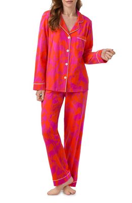 BedHead Pajamas Print Stretch Organic Cotton Jersey Pajamas in Giraffes