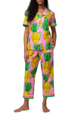 BedHead Pajamas Short Sleeve Crop Pajamas in Pineapple