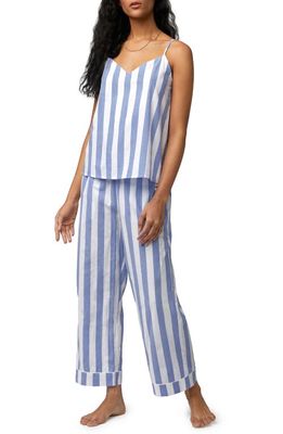 BedHead Pajamas Stripe Crop Organic Cotton Pajamas in Bengal Stripe