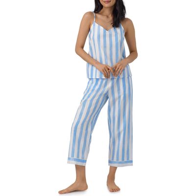 BedHead Pajamas Stripe Crop Organic Cotton Pajamas in Waterfront Stripe