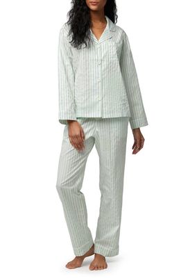 BedHead Pajamas Stripe Organic Cotton Sateen Pajamas in Mint 3D Stripe