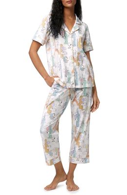 BedHead Pajamas x Peanuts® Stretch Organic Cotton Crop Pajamas in Bon Voyage Snoopy