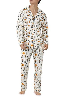 BedHead Pajamas x Peanuts Snoopy's Halloween Print Organic Cotton Jersey Pajamas in Snoopys Halloween