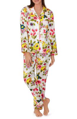 BedHead Pajamas x Trina Turk Print Organic Cotton Poplin Pajamas in Poppy Prep