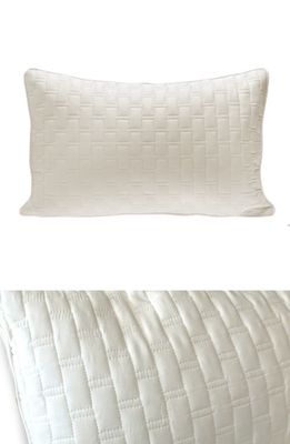 BedVoyage Quilted Throw Pillow in Ivory