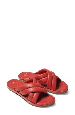 Beek Dovetail Crisscross Slide Sandal in Red/red