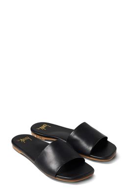 Beek Honeybird Square Toe Slide Sandal in Black/Black 