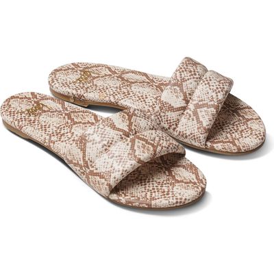 Beek Sugarbird Slide Sandal in Beach Snake 