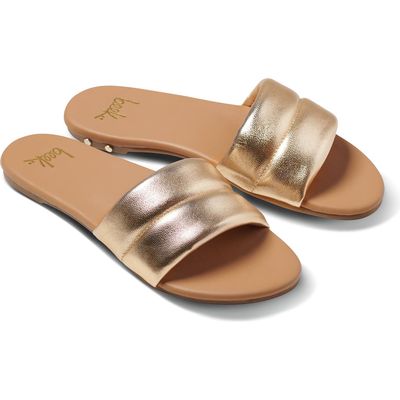 Beek Sugarbird Slide Sandal in Gold/Honey 