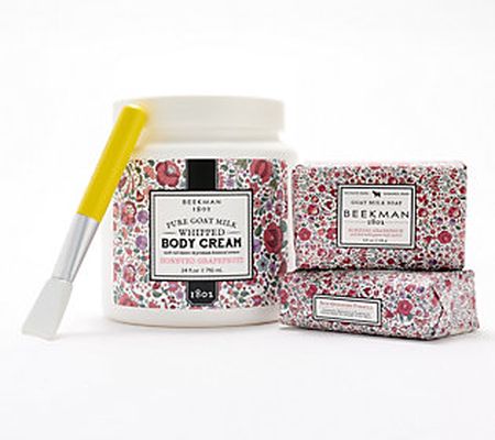 Beekman 1802 24-oz Mega Size Whipped Body Cream & Bar Soap Set