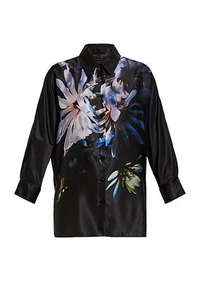 Begonia Floral Silk Shirt