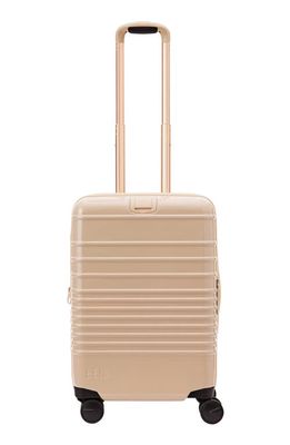 Béis The 21-Inch Carry-On Roller in Beige Glossy