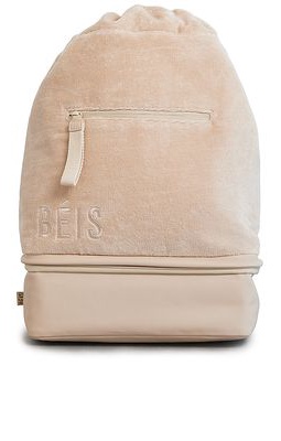 BEIS The Terry Cooler Backpack in Beige.