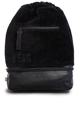 BEIS The Terry Cooler Backpack in Black.
