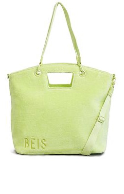 BEIS The Terry Tote in Green.