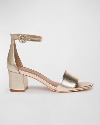 Belinda Metallic Ankle-Strap Sandals