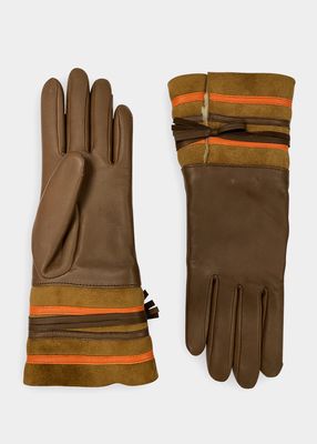 Belino Double Face Leather & Cashmere Gloves