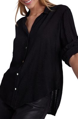 Bella Dahl Capri Jacquard Dot Button-Up Shirt in Black