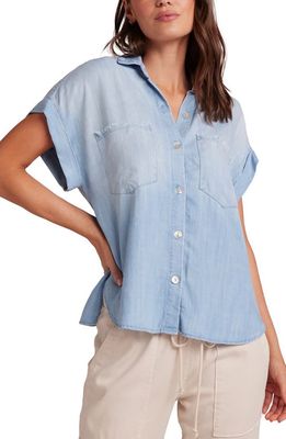 Bella Dahl Dolman Sleeve Button-Up Shirt in Caribbean Wash