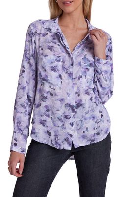 Bella Dahl Floral Button-Up Shirt in Lilac Floret Print