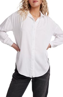 Bella Dahl Flowy Button-Up Shirt in White