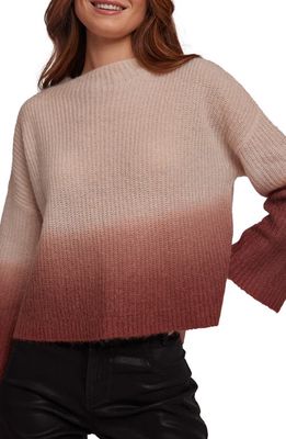 Bella Dahl Mock Neck Sweater in Autumn Rust Ombre