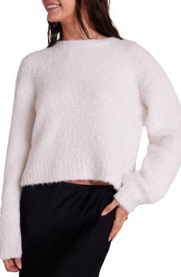 Bella Dahl Plush Crewneck Sweater in Winter White