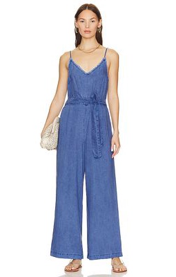 Bella Dahl Smocked Back Jumpsuit in Navy