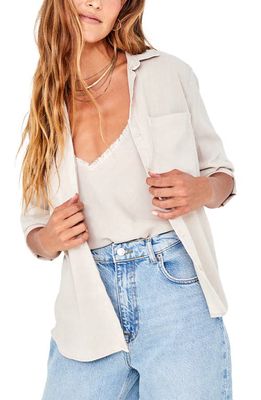 Bella Dahl Tencel lyocell Button-Up Shirt in Soft Tan