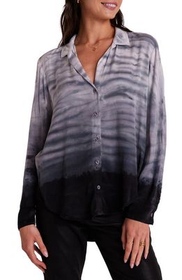 Bella Dahl Tie Dye Ombré Long Sleeve Button-Up Shirt in Foggy Horizon Dye
