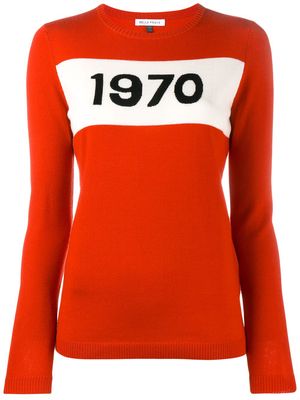 Bella Freud 1970 intarsia sweater - Red