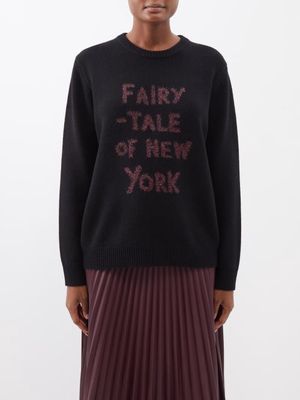 Bella Freud - Fairytale Of New York Wool-blend Sweater - Womens - Black
