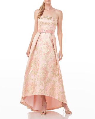 Bella Jacquard High-Low Gown
