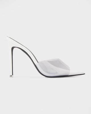 Bella Snake-Print Stiletto Slide High-Heel Sandals