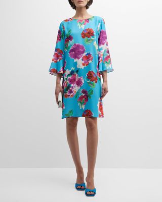 Bella Summer Social Floral-Print Midi Dress