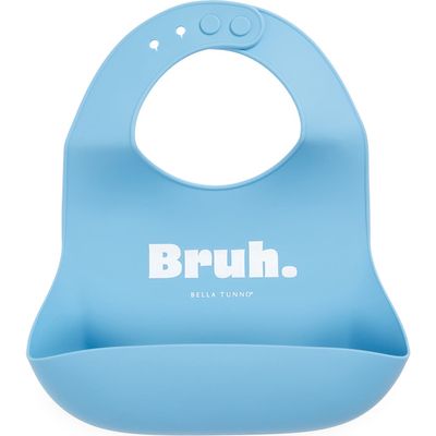 Bella Tunno Bruh Silicone Wonder Bib in Blue 