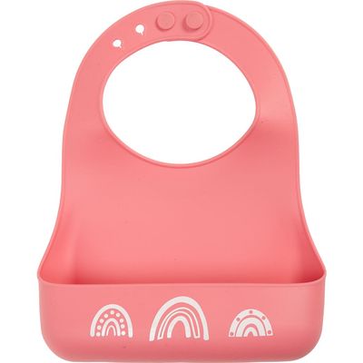 Bella Tunno Chasing Rainbows Little Bites Bib in Pink 