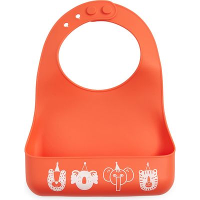 Bella Tunno Party Animals Little Bites Bib in Orange 