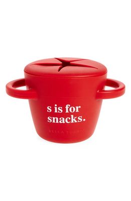 Bella Tunno S is for Snacks Happy Snacker Cup in Red