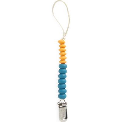 Bella Tunno Silicone Bead Pacifier Clip<br /> in Blue 