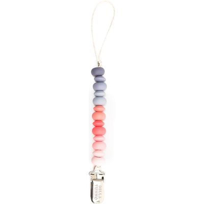 Bella Tunno Silicone Bead Pacifier Clip in Pink Multi 