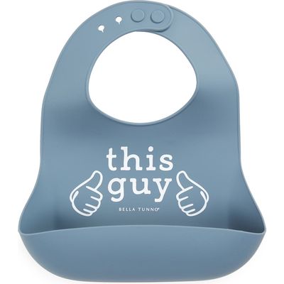 Bella Tunno This Guy Silicone Wonder Bib in Blue 