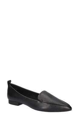 Bella Vita Alessi Pointed Toe Loafer in Black Leather