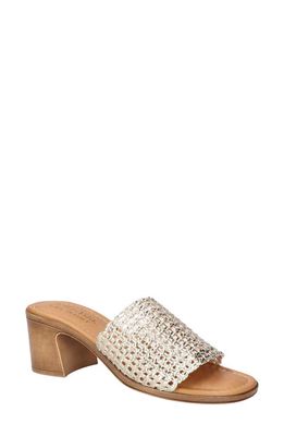 Bella Vita Eni-Italy Slide Sandal in Gold Woven