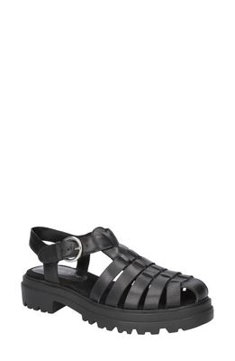 Bella Vita Sinclaire Fisherman Sandal in Black Leather