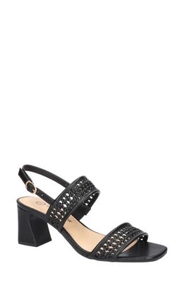 Bella Vita Xannon Block Heel Slingback Sandal in Black