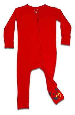 Bellabu Bear Kids' Convertible Footie Pajamas in Red