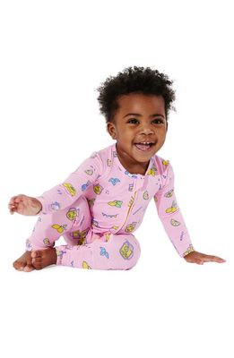 Bellabu Bear Kids' Pink Lemonade Convertible Footie Pajamas