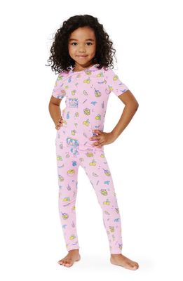 Bellabu Bear Kids' Pink Lemonade Fitted Two-Piece Pajamas
